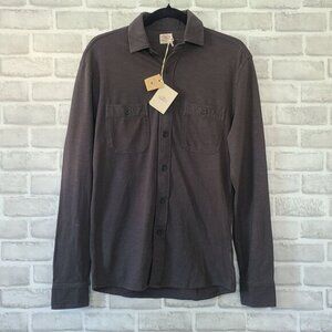 Faherty Men's Knit Seasons Shirt Washed Black Long Sleeve XS NEW Casual $138